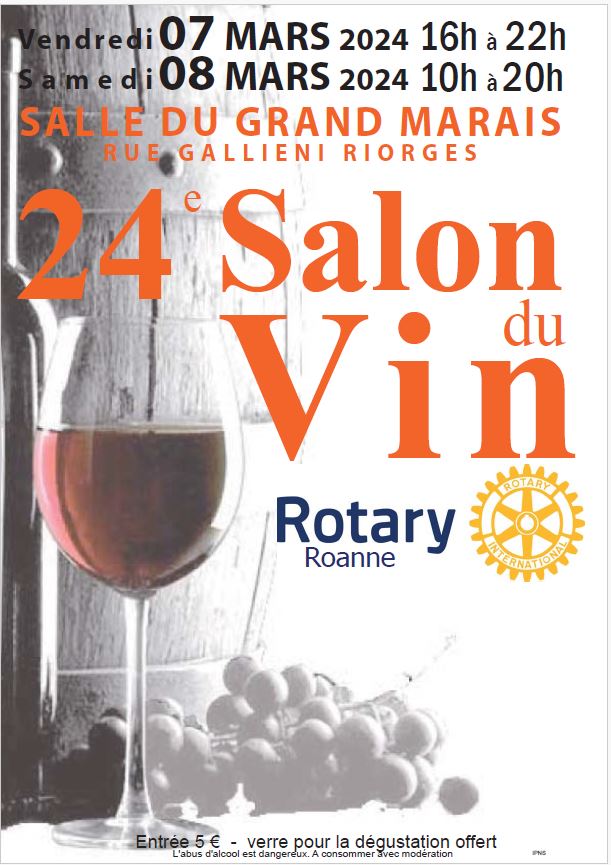 24ème Salon des Vins à Roanne (Rotary Club)